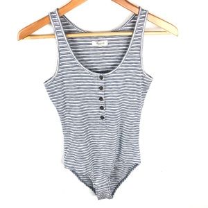 Madewell Indie Henley Knit Bodysuit Size Small